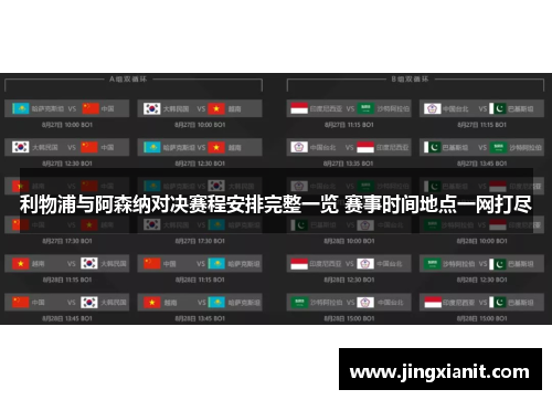 利物浦与阿森纳对决赛程安排完整一览 赛事时间地点一网打尽 利物浦与阿森纳对决赛程安排完整一览 赛事时间地点一网打尽